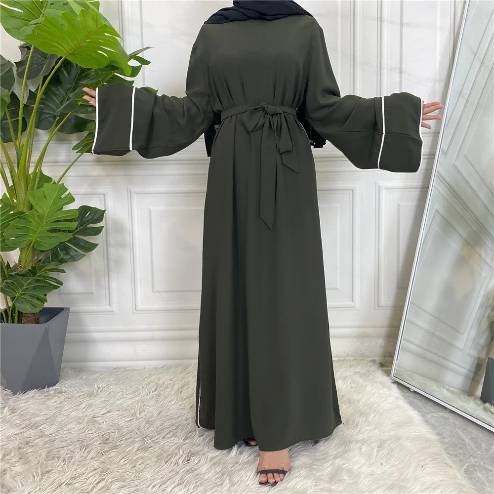 Yibaoli Manufacturer Wholesale Muslim Plain 5 Colors Black Nida Fabric Abaya Dubai 2024