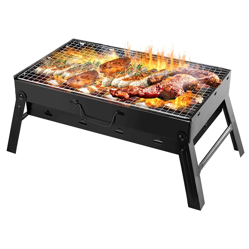 Wholesale High Quality Household Foldable Bbq Charcoal Grill Camping Barbecue Grill Outdoor Portable Foldable Charcoal Grill
