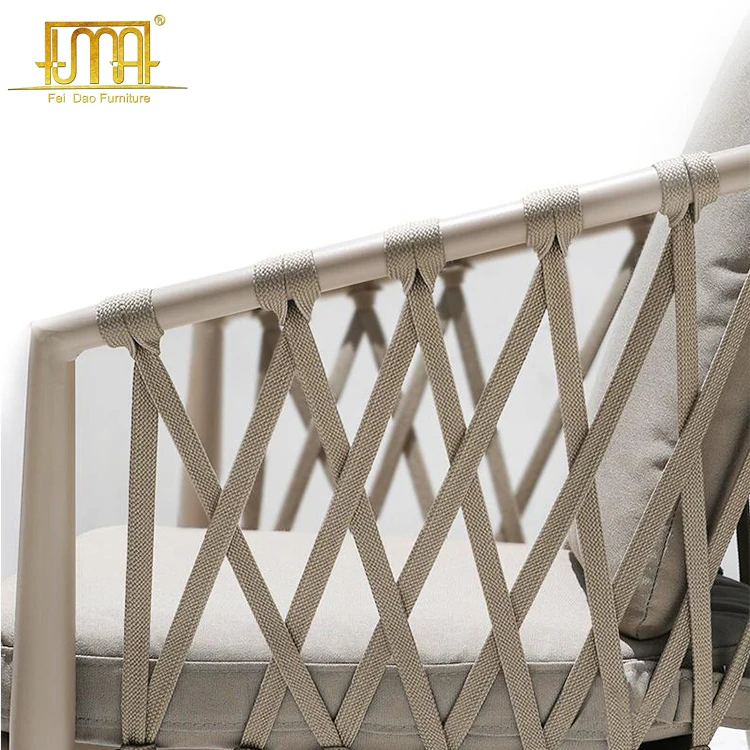 Restaurant used outdoor rope furniture garden dinning table and chair set