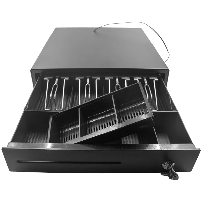 Металлический кассовый аппарат ящик для денег POS с 5 банкнотами 6 лоток монет розничной торговли и супермаркета