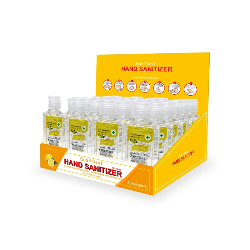 
wholesale in stock 60ml hand wash liquid soap portable mini waterless 75% alcohol hand sanitizer gel 