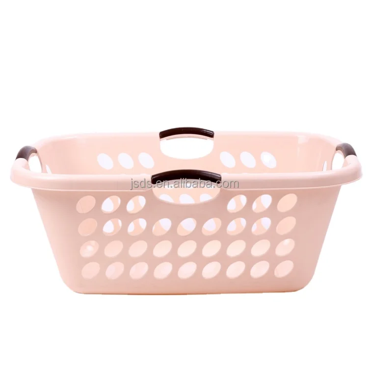 High Quality Manufacturer Wholesale Bathroom Laundry Portable Oval Hole Plastic Storage Basket