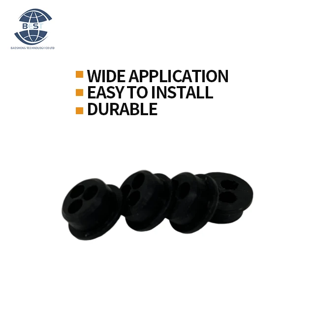 Factory hot sale 11.5mm can be customized caliber high elasticity insulated three-hole rubber plugs