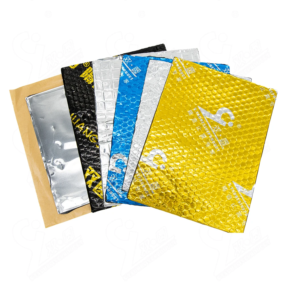 High Quality Butyl Rubber Car Soundproof Damping Isolation Material Customizable Diamond Design Interior Cover Aluminum