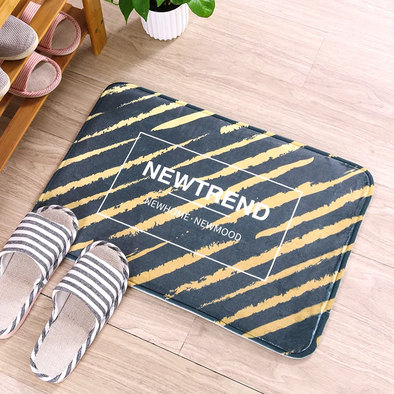 Memory Foam Bath Mat Bathroom Rug Carpet Non Slip Absorbent Super Cozy Velvet 17*24 Point Plastic Bottom Microfiber All-season