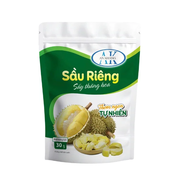 High Grade Freeze-Dried Durian Dried Fruit Organic Ideal For Snacking HACCP Certification From Vietnam Factory