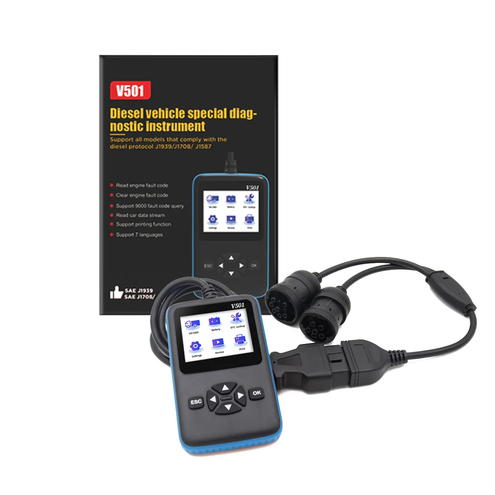 Factory Direct Price 2 New Obd Car Diagnostic Scanner Machine For All Cars Obd2 Code Reader No.V501