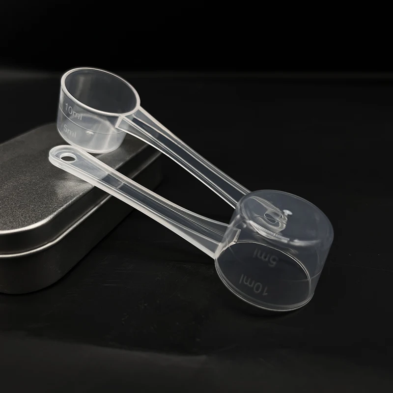 Plastic Measuring Large Spoons Scoops Cups for Powders Granules Pet Food Scoops Clear Flat bottom meauring spoon
