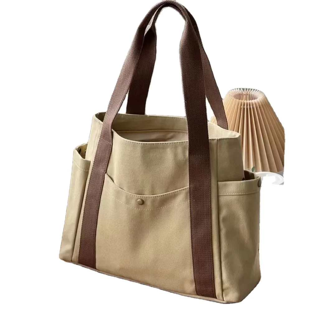 Custom Logo Eco Friendly Printed Reusable Organic Canvas Tote Bag Grocery Cotton Shopping Bags