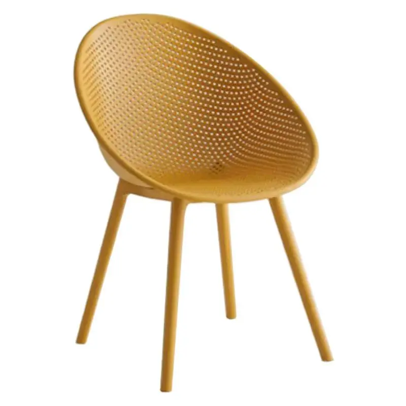 Scandinavian Sloped Arm Plastic Kitchen & Dining Chair with Low Back and Armrest included