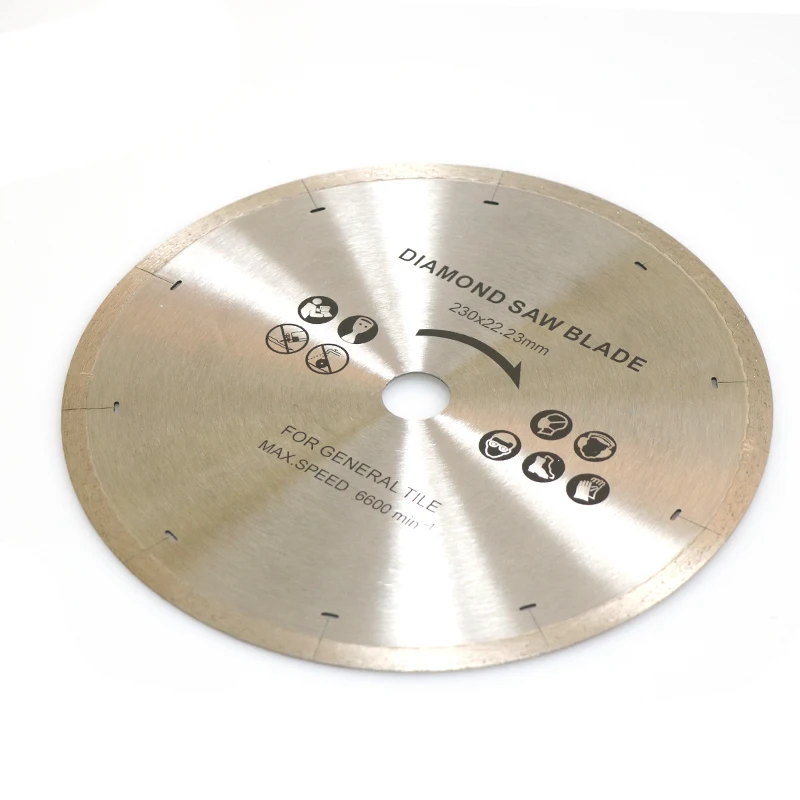 Ultra thin diamond continuous rim saw blade for cutting of stone and marble