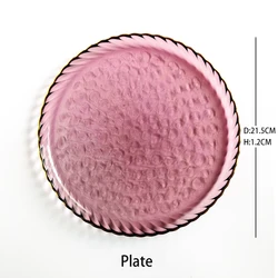 High quality clear glass charger dinner plates glass dinner plate glass dish for wedding