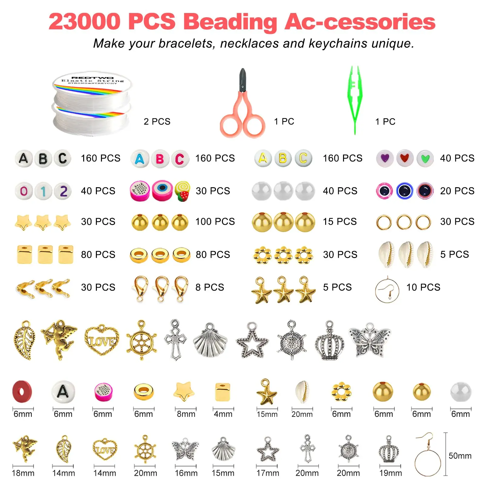 High Quality Custom Eco-Friendly Durable Color Gift Box Polymer Clay Beads for Bracelet Making Gifts Set