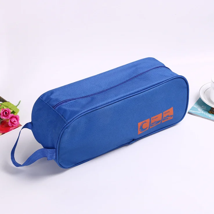 Custom Waterproof Oxford outdoor travel zippered shoe bag sport shoe pouch bag