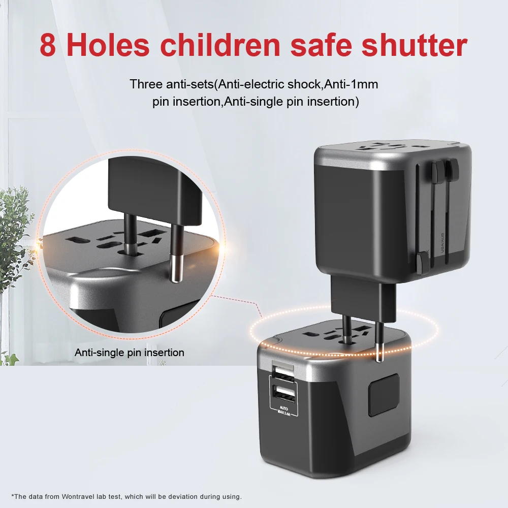 Electric promotional items fast charging travel adaptor international plug converter wall charger