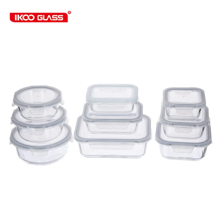 IKOO glass lunch box meal prep containers glass containers for food storage