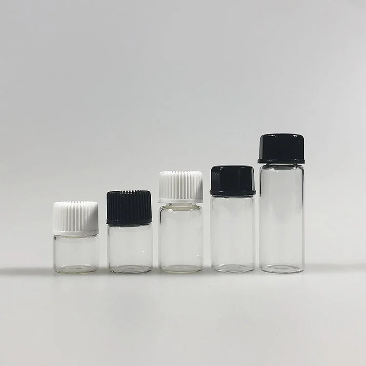 1ml 2ml 3ml 4ml 5ml Custom Empty Clear Glass Essential Oil Bottle For Serum Packaging
