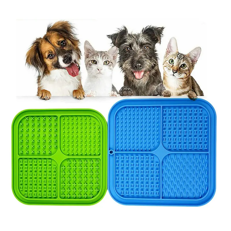 New Product Customized 21.5cm Shaped Food Pad Dog Lick Mat Dog Silicone Pet Feeder Modern
