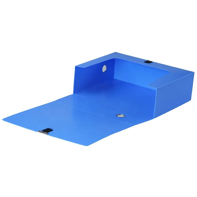 Logo A4 Plastic Storage Clip Document Portable Case Folder Size Box File