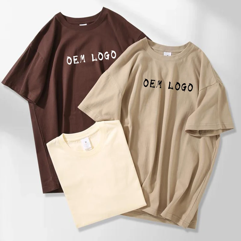 Good Quality Drop Shoulder T-Shirts Men Customization Dtg Printing Blank Hip Hop Blank Short Sleeve Tshirts Custom Men T-Shirts