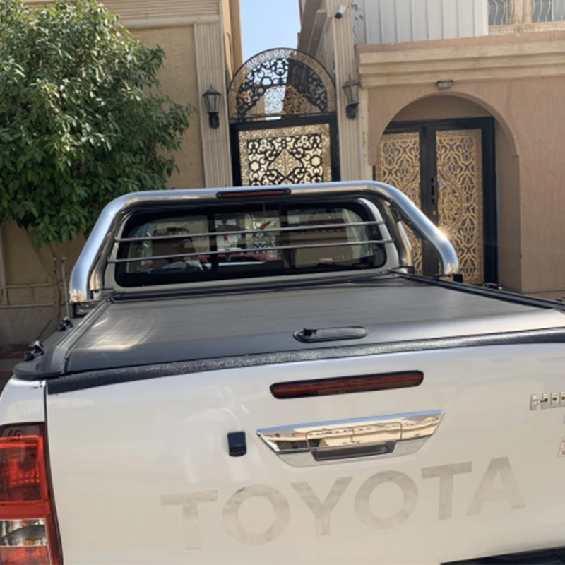 Chinese manufacture retractable pickup truck bed cover roller lid for Toyota Hilux tonneau cover