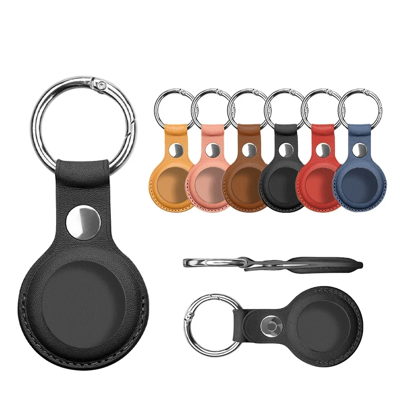 Custom Apple Air Tag Dog Collar Pet Air Tag Protected For Air Tag Cover PU Leather Case For Airtag