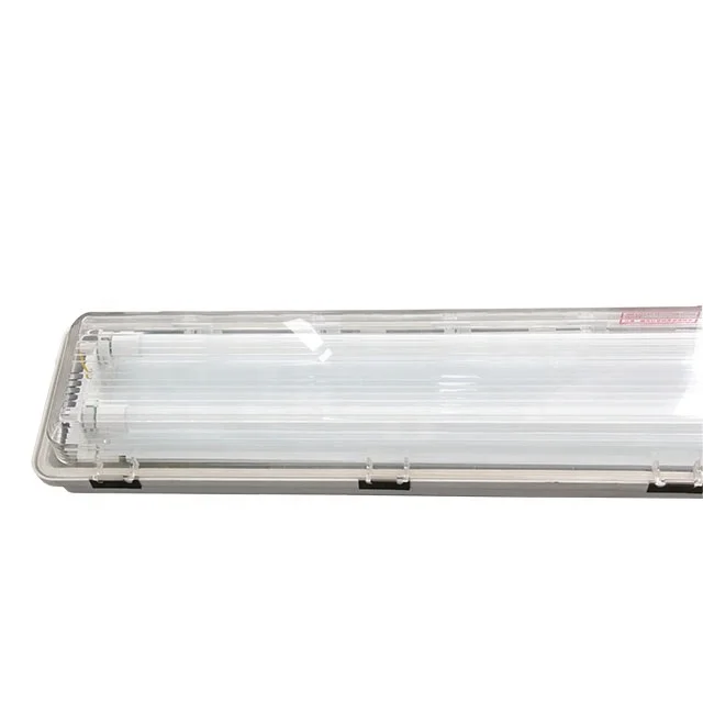 manufacturing explosion proof 2x36w fluorescent light fittings explosion proof liner light with 3 years warranty