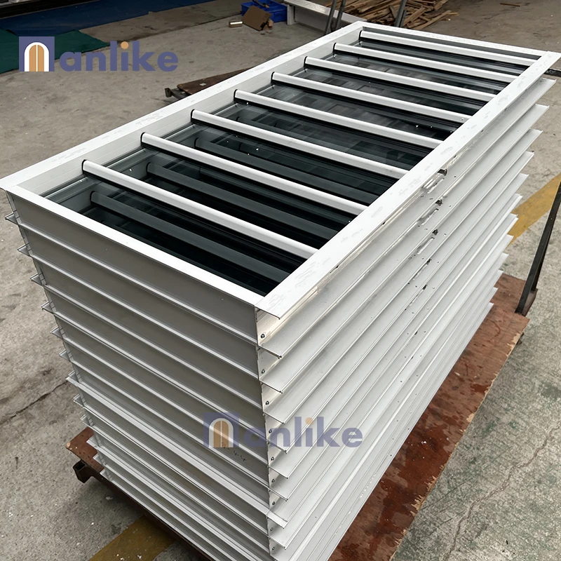 Anlike Hurricane Proof Adjustable External Aluminium Louvre Blade Vertical Jalousie Shutter Glass Louver Windows