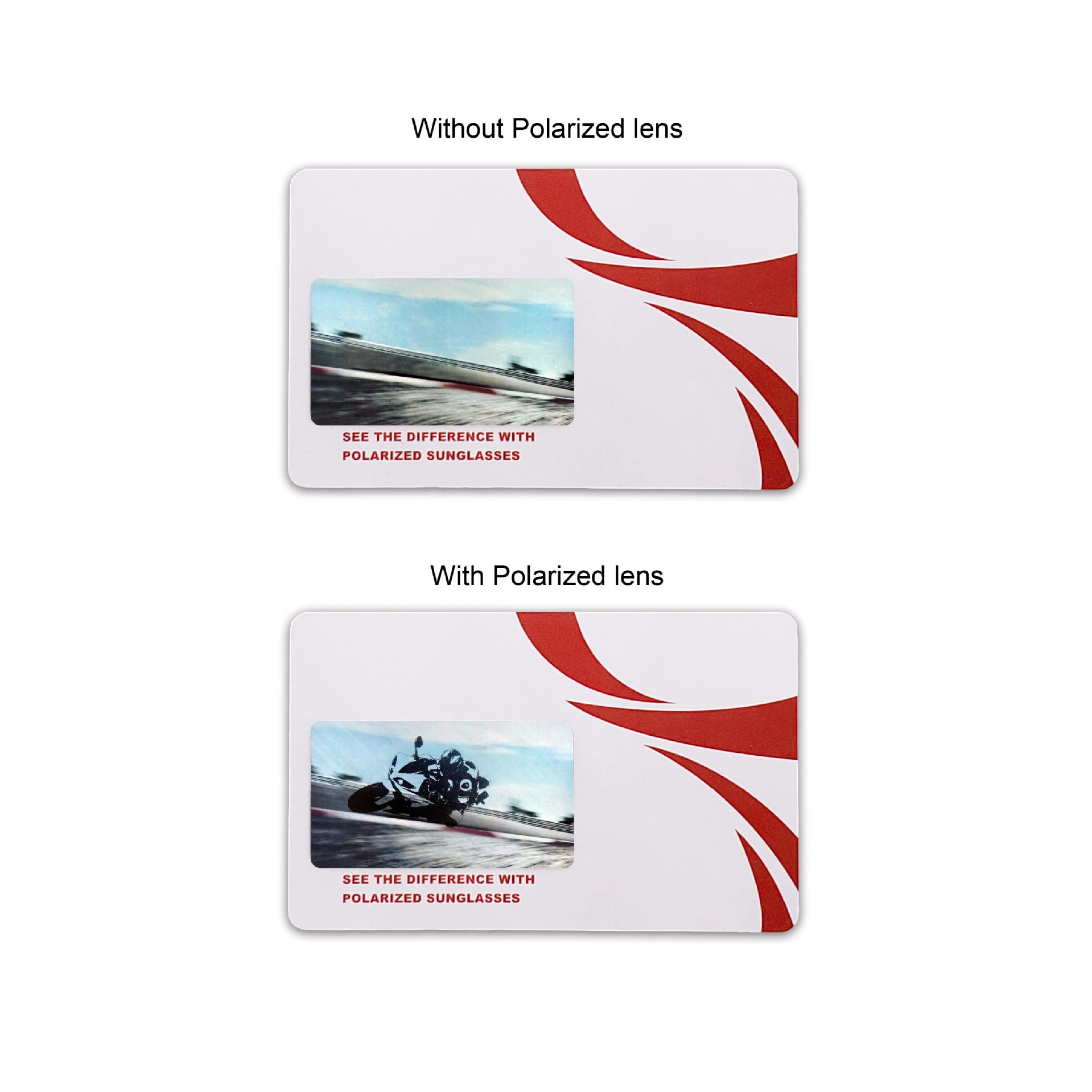 Customization PVC Tester Cards Chromatic Sunglasses Polarized Sunglasses Test Picture