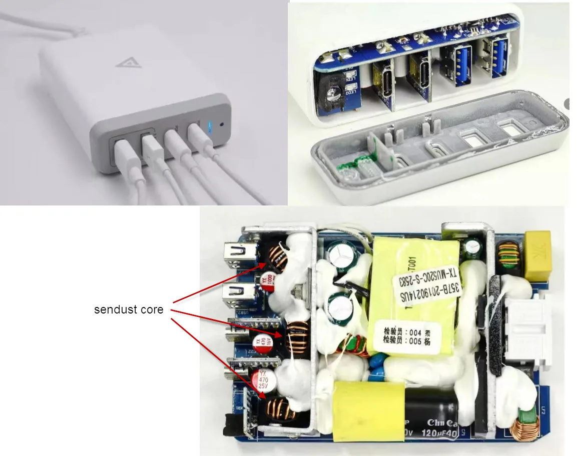MS-135026-2 CS343026 CS343026 Line Filter AC Inductor Ferrite Sendust SiFe Hi-Flux MPP Magnetic Powder Toroid Soft Iron Core