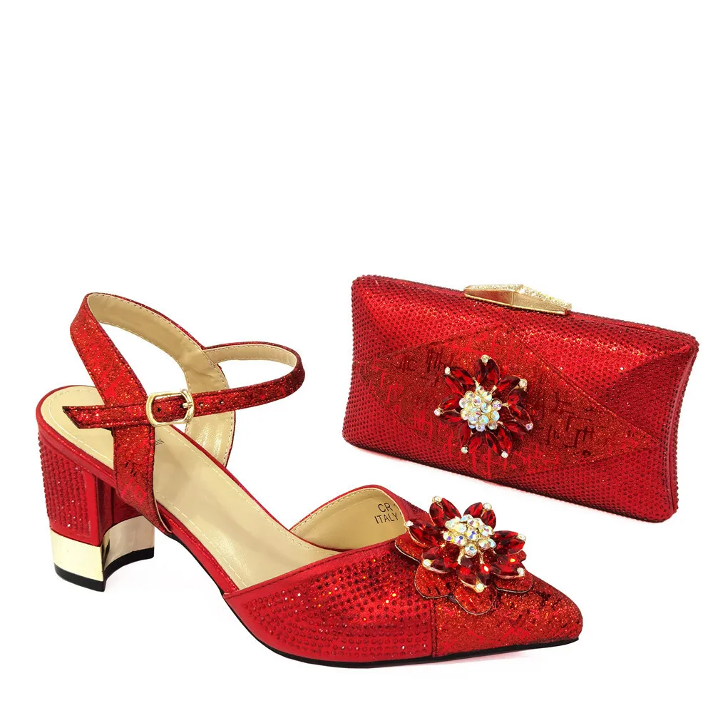 Turkey African Italian Luxury Fashion Party Women Ladies Nigerian Bridal Shoes an Matching Ladies Bags