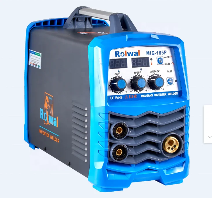 Rolwal Portable IGBT Gas Gasless Inverter Arc Co2 Soldadora Mig Mag Welding Plant Welder Machine 185 Amp 205 amp MIG Welders