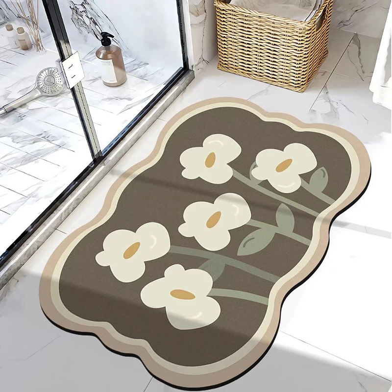 Hot sale Bath Mat Super Absorbent Non slip Diatom Mud Bathroom Rug Quick Drying Bath Custom mat Kitchen Entrance Door Mats