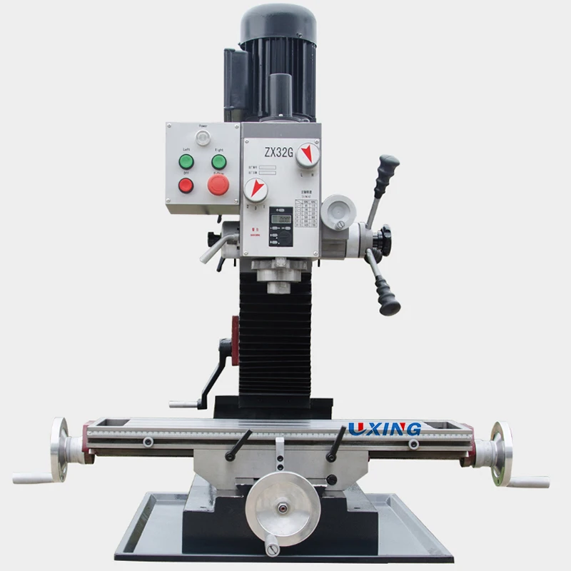 ZX32G mini gear head drive manual fresadora digital readout drilling and milling machine
