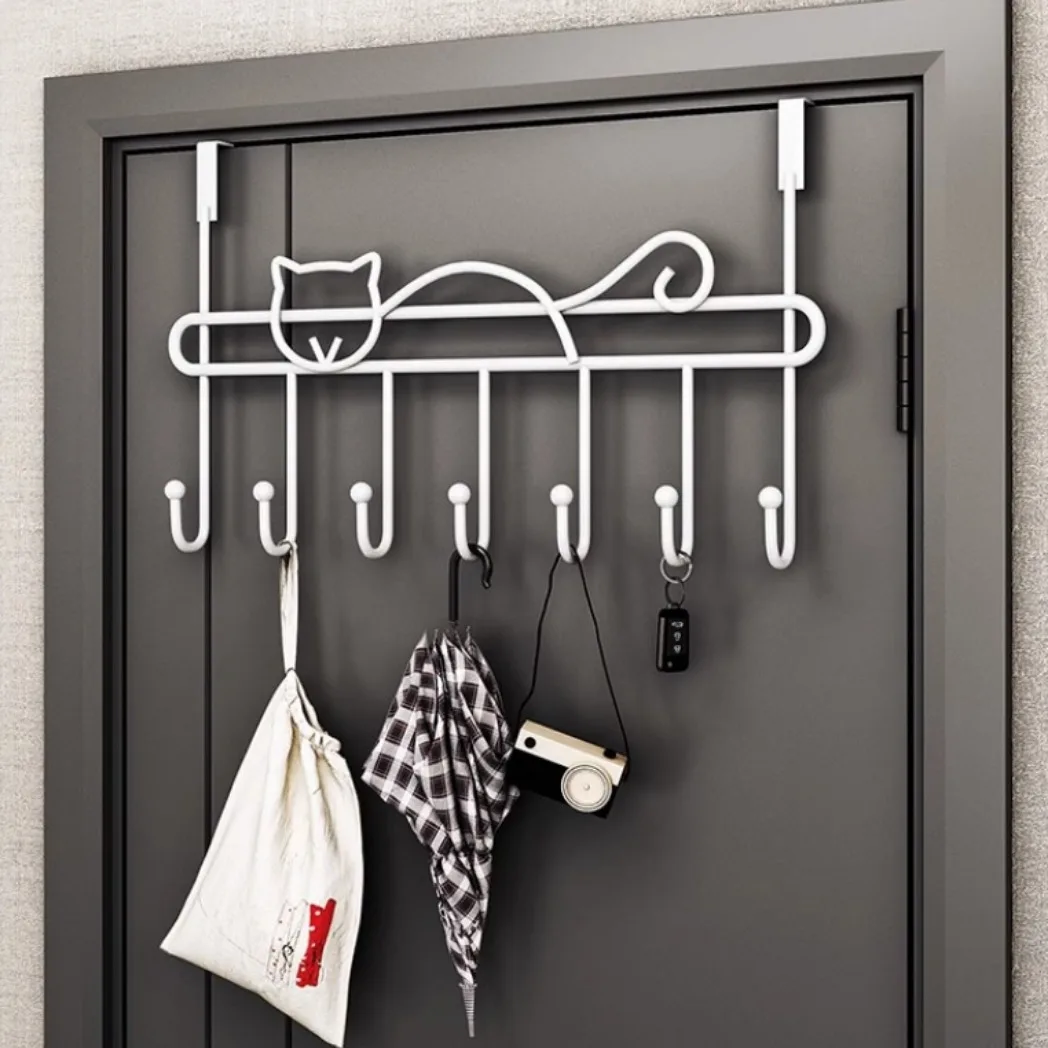 Kitchen Storage Rack Hooks Bedroom Door Rear Hook Clothes Hanger Holder Bags Towel Key Organizer Hooks