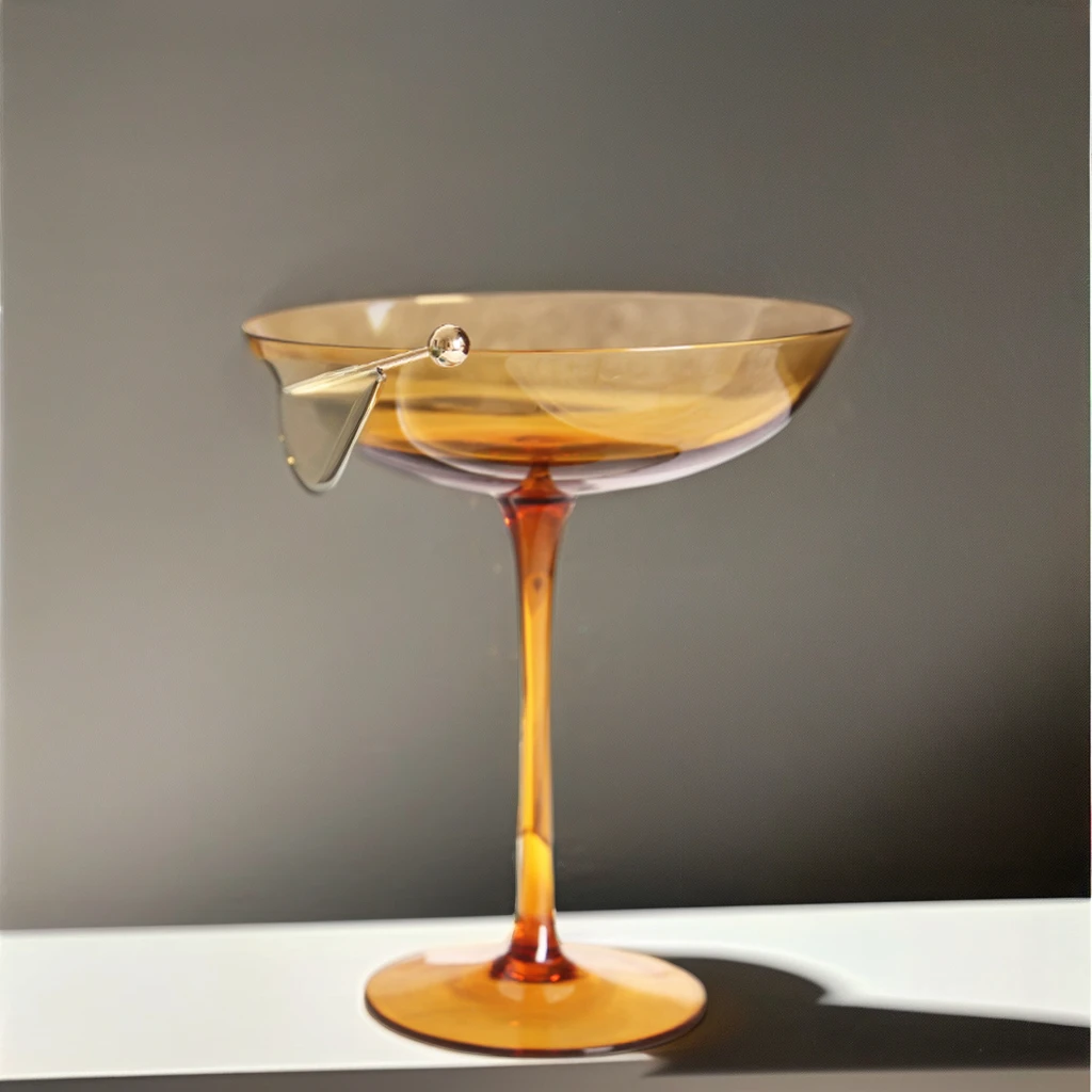 Elegance Design 8 oz gold Cocktail  champagne saucer Glass
