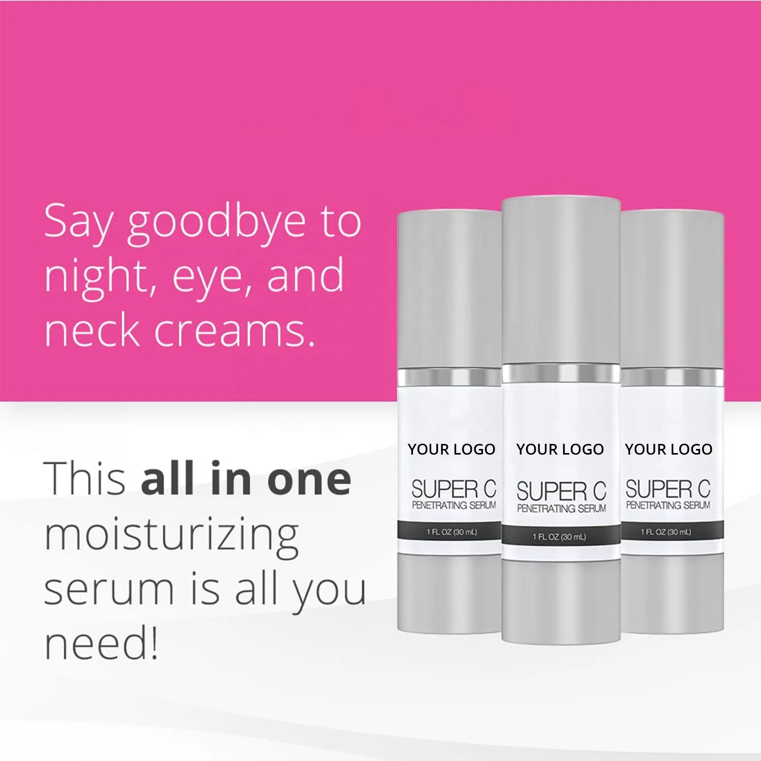 Private Label 30ML Smoothing Skin Moisturizing Whitening Anti Wrinkles Anti Aging Serum Super C Serum Penetrating Serum