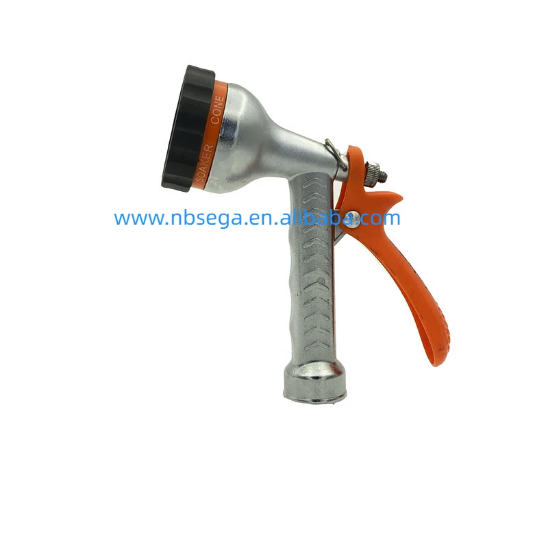 7 patterns zinc metal sprayer gun watering irrigation garden sprayer car washing