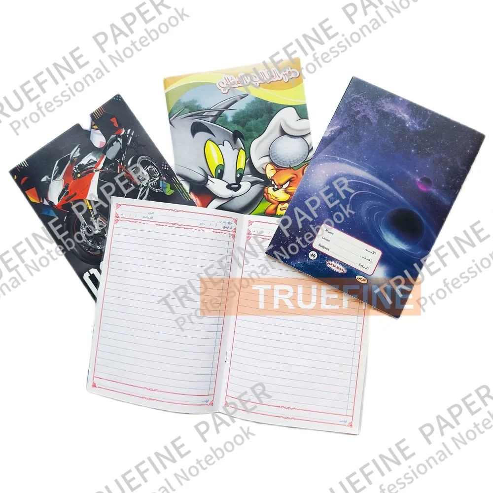 Students Cheap Soccer Star Cover Design Writing Yemen School Exercise Books 80 Pages With Perfect Binding