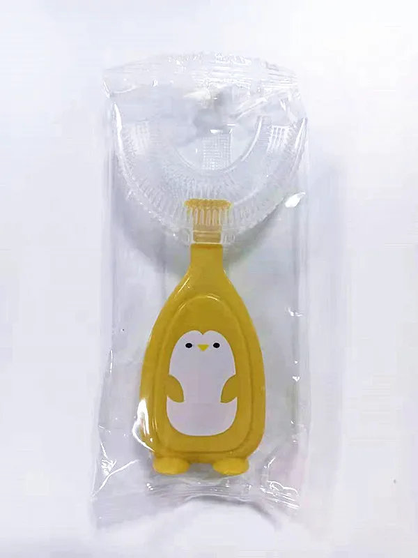 Factory Price 2 sizes Baby toothbrush Eco-Friendly Silicone U Shape manual tooth brush