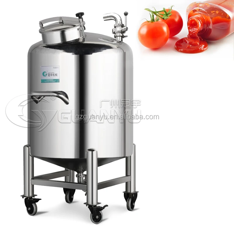 Guanyu 300l 500l 1000l Stainless Steel Milk Cooling Storage Tank Juice Buffer Tank