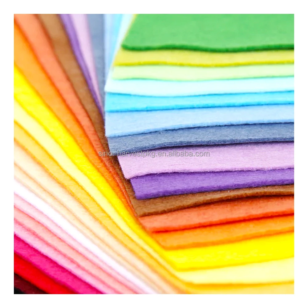 Wholesale high quality colored felt pieces of various colors mixed color felt pieces suitable for DIY crafts
