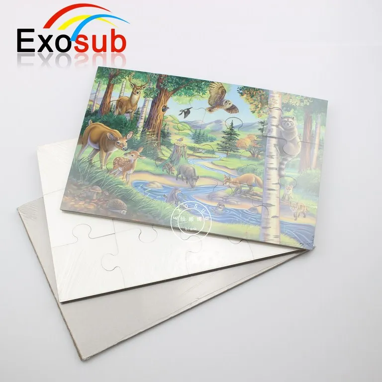 China manufacturer glossy blank MDF sublimation hardboard puzzles