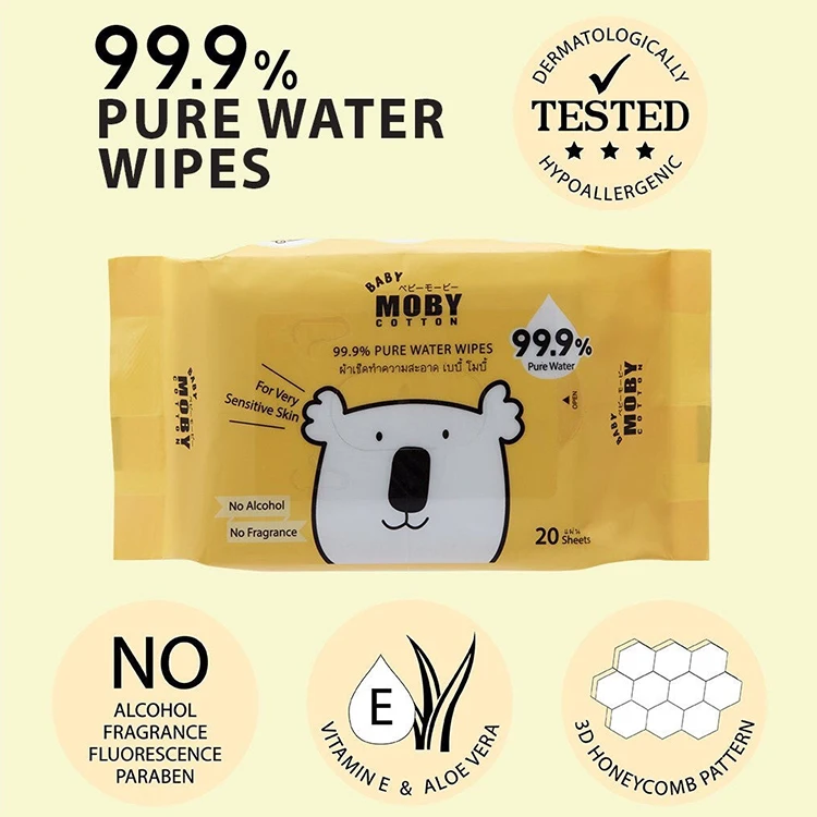 Lookon Пользовательские Биоразлагаемые влажные 99.9% чистые салфетки 80 листов детские лучшие