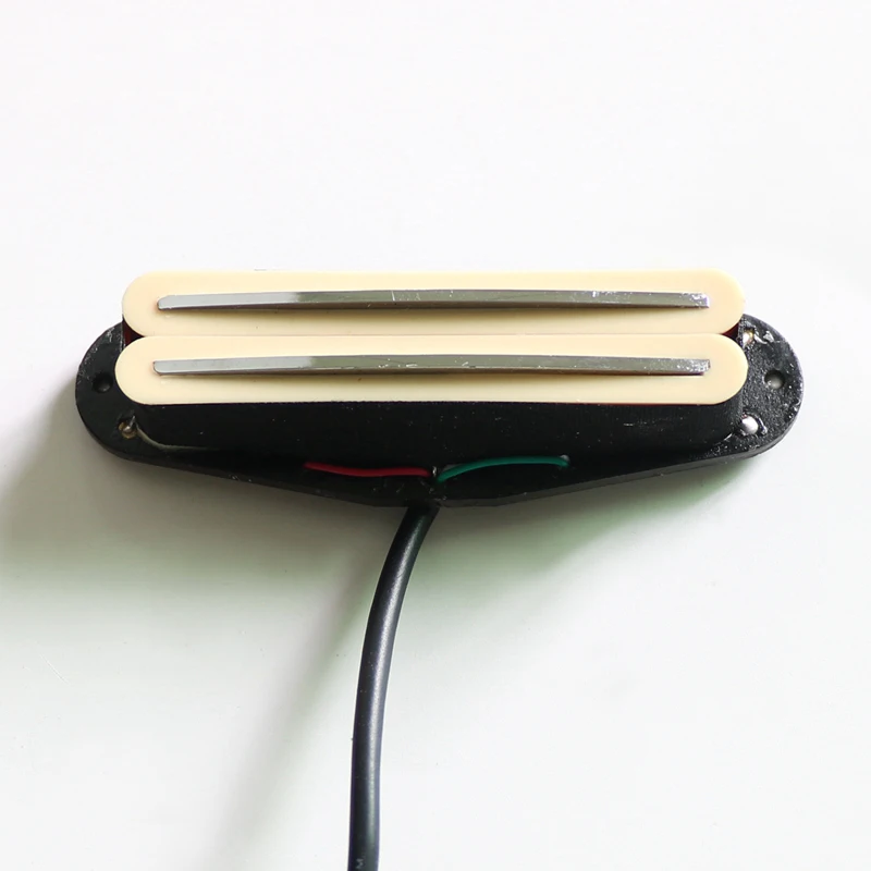Low Noise Double Coil Chrome Rail Humbucking Single Guitar Pickup with Splitting Output Wire