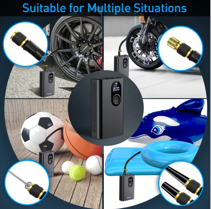 New Design Car Tyre Digital Automatic Cordless Pump Air Compressor Wireless Air Car Tire Inflators Air Pump For Car