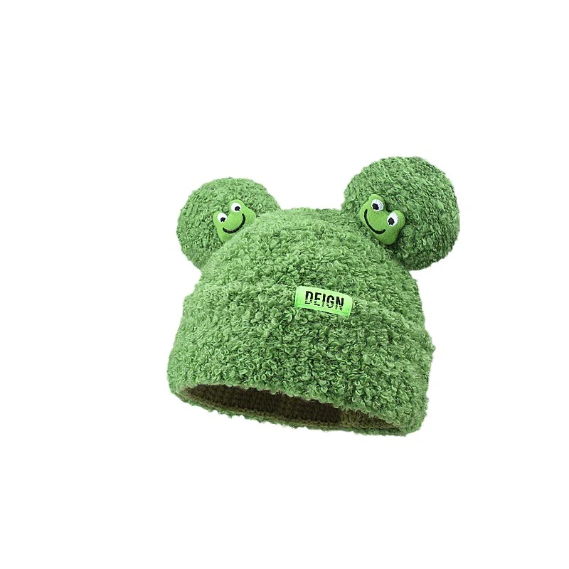 Горячая распродажа теплая мягкая утепленная милая плюшевая флисовая вязаная шапка для женщин и девочек