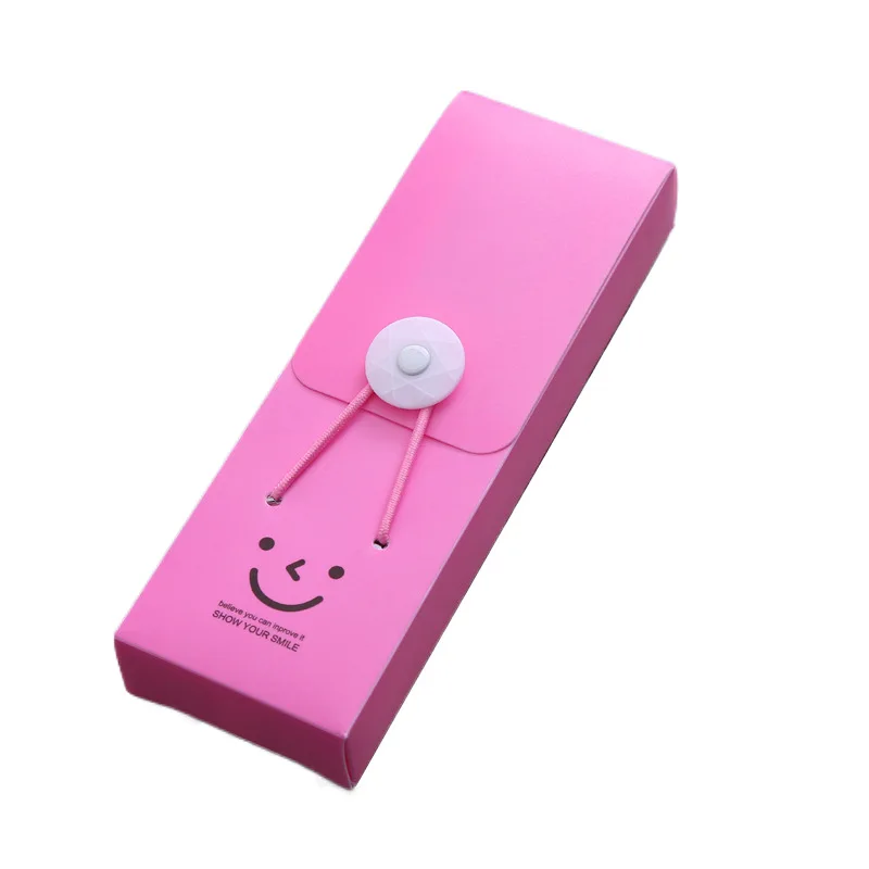 2021 Nuowei best selling Manufacturer Creative smiley face telescopic buckle candy color plastic stationery box