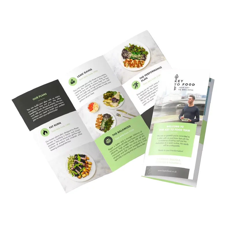 Customized A3 A4 A5 Advertising Brochure Catalog Poster Folding Flyer Offset Printing Newsprint Paper or Corrugated Board
