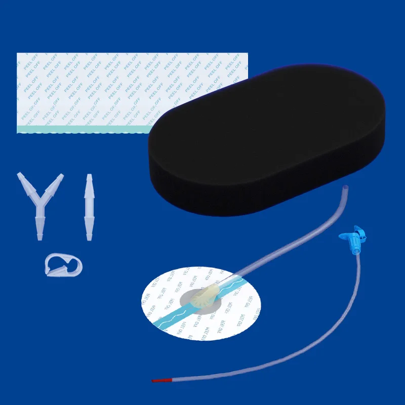 Medical wound dressings negative pressure wound therapy dressing combined with NPWT machine size 26*15*3.2 cm oval PU Sponge